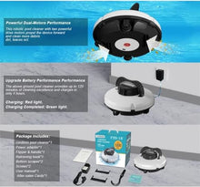 KANGJIEM Cordless Automatic Pool Cleaner, Automatic Vacuum Cleanerfor Above Ground Pool & Inground Swimming Pool, Strong Suction, Dual Motors, for Pool