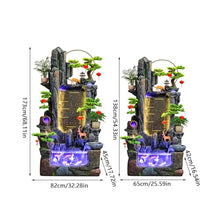 GLigeT Outdoor Water Fountain Water Fountain with Rockery, Circulating Water Landscape Fish Tank, Living Room Balcony Office Decorations Outdoor Fountain(Size:Small-A)