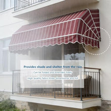 Curved Retractable Awning - Outdoor Foldable Sunshade Shelter for Residential and Commercial Use(140x60x60Cm)