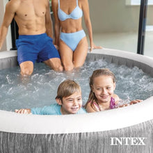 Intex 28441EP PureSpa Plus 85" x 28" Portable Inflatable Hot Tub Bubble Jet Spa with Non-Slip Adjusting Hot Tub Seat Spa Accessory (2 Pack)