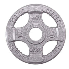 Body-Solid Olympic Quad Grip Weight Plate Set 455 lb Chrome/Gray