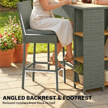 Outsunny 5 Piece Outdoor Bar Set Outdoor High Top Table and Chairs Gray