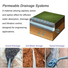 2inch French Drain Pipe Perforated- 3 10 12 25 50 100 200 300 Ft Expandable Flexible Landscape Drain Pipe, Non Woven Fabric Permeable Pipe Tube for Yard/Sidewalk/Patio(Long 22m/72.2ft)