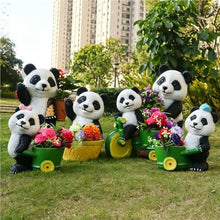 MeQibin Outdoor Panda Garden Statue Planter, Resin Animal Planter, Panda Decor, Cute Panda Flower Pot for Patio Balcony Yard Lawn(18.9 X 12.6 X 24.0IN)