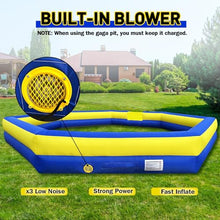 WARSUN Giant 26Ft Inflatable Gaga Ball Pit with Built-in Blower Blue&Yellow