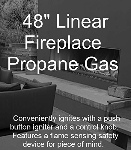 Empire Carol Rose Outdoor SS Manual 48" Linear Fireplace - LP