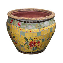 FAFACAI Handmade Plant Pot Balcony Terrace Flower Pot Large Garden Ceramic Flower Pot Indoor and Outdoor Bonsai Planter American European Golden Garden (Golden 23 * 19cm)
