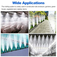 Construction Site Hose Mister Setup, Misting Line System for Cooling