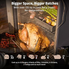 EAST OAK 30" Electric Smoker for Outdoors | Built-in Meat Probe & Clear Viewing Window | Side Chip Loader for 6x Longer Uninterrupted Smoking | 725 sq in Cooking Area for Bigger Batches, Night Blue