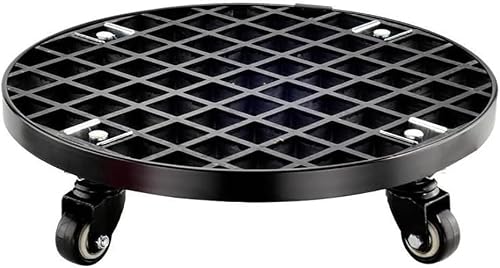 SHAOMABA Plant Stand Planter Caddy with Locking Wheels,Round Flower Pot Rack Planter Trolley with 360° Rotating Casters Rolling Tray(40cm)