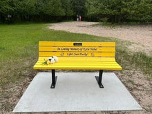 Roudebush Company Memorial Park Bench ~ with Epoxy Colored Letters (Many)