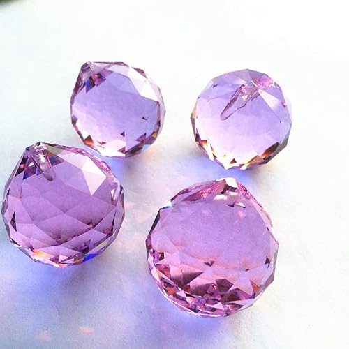 30mm Lilac 204pcs/lot Crystal Faceted Hanging Balls Lighting Prism Ball Chandelier Part Prism Suncathers Pendant
