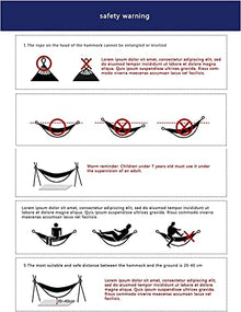 DULASP Cotton Fabric Hammock with Carrying Bag Outdoor Indoor Two Person Large Soft Hammock for Patio Porch Garden Backyard