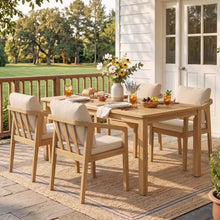 FansaFurn 5 Piece Acacia Outdoor Patio Table and Chairs Set for All-Weather