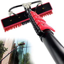 SHENUZ Water Fed Pole Kit, with 4-Hole Water Fed Brush Head,Window Cleaning Brush Equipment, for Window Glass, Solar Panel,36FT/10.8M