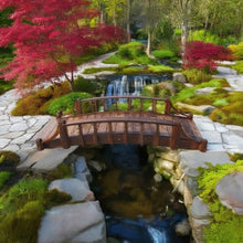 SamsGazebos Country Wood Garden Bridge 8' Brown