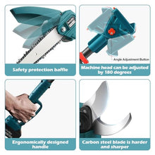 YUEWO Cordless Electric Pruner Kit 1 Inch Pruning Shears and Handheld Electric Chain Saw with 6.99 Feet Foldable Extension Pole SK5 Blades