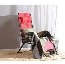 Zero Gravity Locking Patio Outdoor Lounger Chair Oversize XL Padded Adjustable Recliner with Headrest Cup Holders Support 350Lbs Red Green