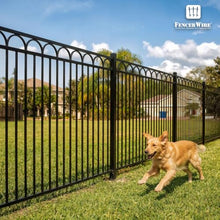 Fencer Wire 76FT Heavy Duty Arc Fence Barrier Kit, Anti-Rust Metal Steel Fence with 6FT Height X 8FT Width Panels, Gate, Posts, Connectors, Diameter Outdoor Fencing for Yard, Pool, Patio