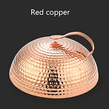 FMOPQ Cheese Melting Dome Heavy-duty Red Copper Round Basting with Handle for Indoor/Outdoor Grilling Flat Top Cast Iron Steam Cove (Size : 260mm) (300mm)