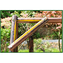 HAOKAZLBR Large Outdoor Porch Swing Garden Patio Swing Chair Deluxe Wooden Arc Frame Hammock 3 Person Garden Swing Outside Furniture Patio Swing Outdoor Lounge Chair