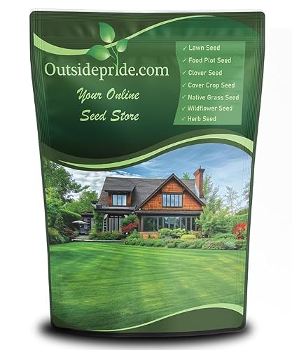 Outsidepride Midnight Kentucky Bluegrass Seed - 50 Lbs. Cold & Drought Tolerant, Sun-Loving Lawn Grass Seed, w/High Traffic Tolerance & Deep Root System, OptiGrowth Coated for Better Establishment