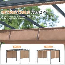 Masyardi 10 x 12 Ft Outdoor Aluminum Pergola, Retractable Canopy & 2 Sides Shades for Patio Backyard Garden Deck