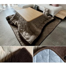 ZIHESY Kotatsu Heating Table Set Table+Quilt+Carpet+Heater, Soft & Fluff Touch Blanket Throw Washable, Low Table for Sitting on The Floor