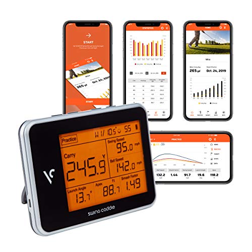 Voice Caddie Golf Swing Caddie SC300 Portable Launch Monitor Black