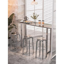 Bar Table, Stainless Steel 41.3" Height Pub Table, High Top Table Rectangular Bar Table Console Table Dining Coffee Table, for Porch, Garden, Balcony, Indoor, Outdoor, Easy to Set Up ( Size : L-62.9in