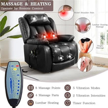 Dual Motor Power Lift Recliner with Massage Heating for Adults