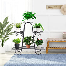Plant standIndoor Outdoor Tier Plant Stand Black Metal Flower Pot Rack,