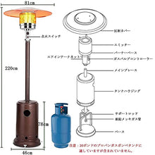 Commercial Outdoor Propane Heater, 48000 BTU Large Propane Patio Heater Table, Outdoor Heaters for Patio, for Garden/Wedding/Party/Cafe/Bar