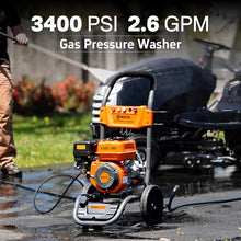 NOVUS Gas Pressure Washer 3400 PSI, 2.6 GPM 212CC Power Washer