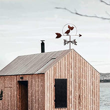 Weathervane with Animal Ornament, Garden Weather Vane Wind Vane Professional Measuring Tool Wind Direction Indicator Garden Yard Roof Mount - Pelican