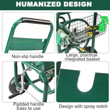 4 Wheels Garden Hose Reel Trolley, Heavy Duty Water Pipe Bracket for Industrial Outdoor Use Holds 300M Hose (Not Included), Green