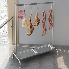 Cooker Sausage Rack for Grill & Smoker, Meat Drying Rack with Drip Tray, Stainless Steel Cooling Rack, Food Dryer Hanger for Meat Chicken Legs Freestanding Rack Cooking Tools(Size:74x160cm(29x63inch))