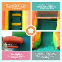 HESMAX 26FT Inflatable Water Slide with Splash Pool, Thickened Commercial PVC, Powerful Blower Included, Easy Setup Outdoor Summer Water Play Slide for Kids Adults Backyard Garden Party-Coconut Tree