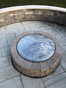 43 inches Fire Pit Conical Shape Cover Lid Top Spark Screen, 43Swirl