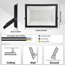 LED-Projektor für den Außenbereich: 500 W, superheller Projektor, 6000 K, Kaltweiß, 50000 lm, IP65, Wasserdicht, verstellbar, mit Klemme für Garten, Garage
