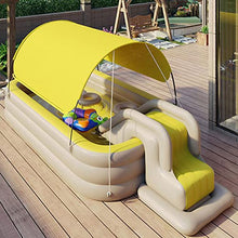 with Slide Awning Parent-Child Game Pool Children's Ball Pool Backyard Paddling Pool Multi-Size Specifications (Yellow 3.05m) (Green 2.6m) (Green 2.1m)