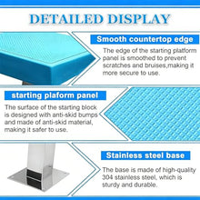 PioMue Diving Platform, 15 Degree Incline Starting Block, Inground Pool Diving Boards with Anti-Slip Rubber Surface for Professional Swimming Pool Competition and Training