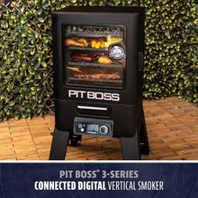 Pit Boss 3-Series WiFi & Bluetooth Digital Vertical Smoker with LCD Digital Controller and Wood Chip Tray, 880-Sq. In. 4-Rack Cooking Space, 100°F to 300°F Temperature Range, Meat Probe, Black
