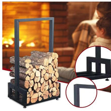 DOIBG Firewood Rack, Outdoor Firewood Log Rack for Firewood Storage, Removable Multifunctional Metal Large-Capacity Storage Wooden Rack Suitable for Storing Firewood
