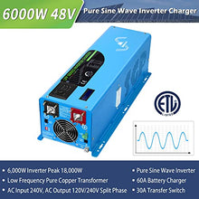 UL1741 6000W Peak 18000W DC 48V Pure Sine Wave Inverter Charger Split Phase AC Input 240V Output 120V / 240V Off Grid Low Frequency Solar Power Inverter Manufactured by SunGoldPowerCo.,Ltd