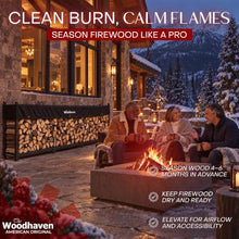 Woodhaven 12-ft Raised Firewood Rack Black w/Cover, 3/4 Cord|Made in USA