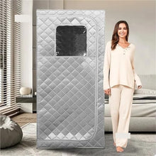 POGHDBXA Sauna Accessories, Movable Sauna Tent Full Body Steam Set Large Pot One Person Spa with Time Temperature Remote Control(Gray)