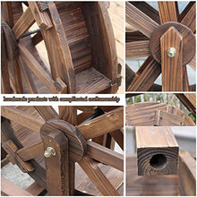 Waterwheel Fountain Wood Water Wheel Waterfall Wooden Garden Indoor Outdoor Wheels Fountain Vintage Rustic Ornamental Pond Decorative Balcony for Patio Backyard, Porch,Yard (Size : Diameter 90cm(35.4
