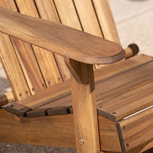 Great Deal Furniture Outdoor 5 Piece Acacia Wood Adirondack Rocking Chair Set with Fire Pit Grey + Natural