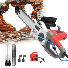 Suyaoquant Electric Concrete Chain Saw | Handheld Chainsaw Wall Cutter | with Water Fed Dust Suppression | with 2 Chains/2 Guide Bar | for Concrete, Granite, Masonry Design for Indoor/Outdoor Use